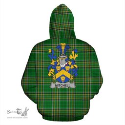 Scottish Mitchell Coat of Arms Family Crest Ireland Hoodie Irish National Tartan Irish County Hoodie