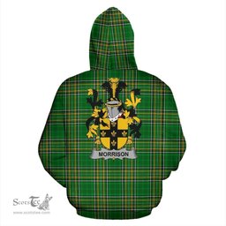 Scottish Morrison Coat of Arms Family Crest Ireland Hoodie Irish National Tartan Irish County Hoodie