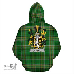 Scottish Jolley or Jolly Coat of Arms Family Crest Ireland Hoodie Irish National Tartan Irish County Hoodie
