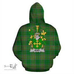 Scottish Bury or Berry Coat of Arms Family Crest Ireland Hoodie Irish National Tartan Irish County Hoodie
