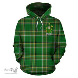 Scottish Bury or Berry Coat of Arms Family Crest Ireland Hoodie Irish National Tartan Irish County Hoodie