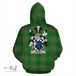 Scottish Hand or McClave Coat of Arms Family Crest Ireland Hoodie Irish National Tartan Irish County Hoodie