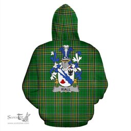 Scottish Riall or Ryle Coat of Arms Family Crest Ireland Hoodie Irish National Tartan Irish County Hoodie