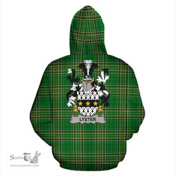 Scottish Lyster Coat of Arms Family Crest Ireland Hoodie Irish National Tartan Irish County Hoodie