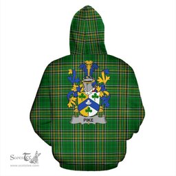 Scottish Pike Coat of Arms Family Crest Ireland Hoodie Irish National Tartan Irish County Hoodie