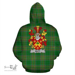 Scottish Butt Coat of Arms Family Crest Ireland Hoodie Irish National Tartan Irish County Hoodie