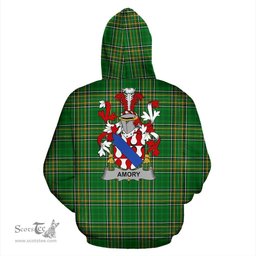 Scottish Amory Coat of Arms Family Crest Ireland Hoodie Irish National Tartan Irish County Hoodie