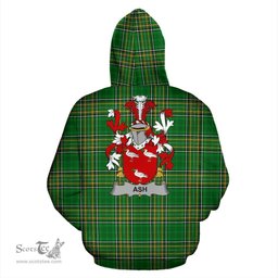 Scottish Ash Coat of Arms Family Crest Ireland Hoodie Irish National Tartan Irish County Hoodie