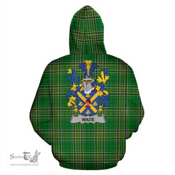 Scottish Wade Coat of Arms Family Crest Ireland Hoodie Irish National Tartan Irish County Hoodie