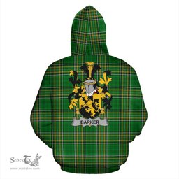 Scottish Barker Coat of Arms Family Crest Ireland Hoodie Irish National Tartan Irish County Hoodie