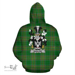 Scottish Barlow Coat of Arms Family Crest Ireland Hoodie Irish National Tartan Irish County Hoodie