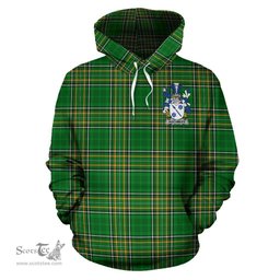 Scottish Auchmuty Coat of Arms Family Crest Ireland Hoodie Irish National Tartan Irish County Hoodie