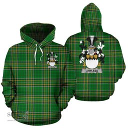 Scottish Lawless Coat of Arms Family Crest Ireland Hoodie Irish National Tartan Irish County Hoodie