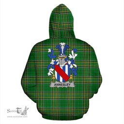 Scottish Annesley Coat of Arms Family Crest Ireland Hoodie Irish National Tartan Irish County Hoodie