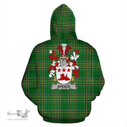 Scottish Spence Coat of Arms Family Crest Ireland Hoodie Irish National Tartan Irish County Hoodie