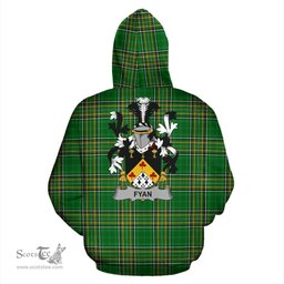 Scottish Fyan or Faghan Coat of Arms Family Crest Ireland Hoodie Irish National Tartan Irish County Hoodie