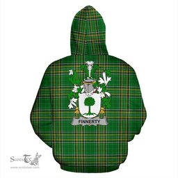 Scottish Finnerty or O'Finaghty Coat of Arms Family Crest Ireland Hoodie Irish National Tartan Irish County Hoodie