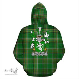 Scottish McGlinchy or McGlinchey Coat of Arms Family Crest Ireland Hoodie Irish National Tartan Irish County Hoodie