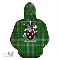 Scottish Woodford Coat of Arms Family Crest Ireland Hoodie Irish National Tartan Irish County Hoodie