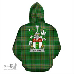 Scottish Brophy or O'Brophy Coat of Arms Family Crest Ireland Hoodie Irish National Tartan Irish County Hoodie