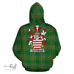 Scottish Tottenham Coat of Arms Family Crest Ireland Hoodie Irish National Tartan Irish County Hoodie