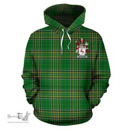 Scottish Cullinan or O'Cullinane Coat of Arms Family Crest Ireland Hoodie Irish National Tartan Irish County Hoodie