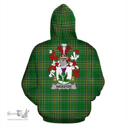 Scottish Webster Coat of Arms Family Crest Ireland Hoodie Irish National Tartan Irish County Hoodie