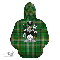 Scottish Looney or O'Lunney Coat of Arms Family Crest Ireland Hoodie Irish National Tartan Irish County Hoodie