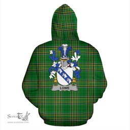 Scottish Lowe Coat of Arms Family Crest Ireland Hoodie Irish National Tartan Irish County Hoodie