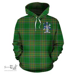 Scottish Lanigan or O'Lenigan Coat of Arms Family Crest Ireland Hoodie Irish National Tartan Irish County Hoodie