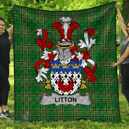Scottish Litton Irish Coat of Arms Family Crest Quilt Irish National Tartan Irish County Quilts