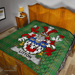 Scottish Litton Irish Coat of Arms Family Crest Quilt Irish National Tartan Irish County Quilts