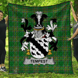 Scottish Tempest Irish Coat of Arms Family Crest Quilt Irish National Tartan Irish County Quilts