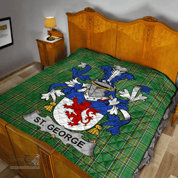 Scottish St. George Irish Coat of Arms Family Crest Quilt Irish National Tartan Irish County Quilts