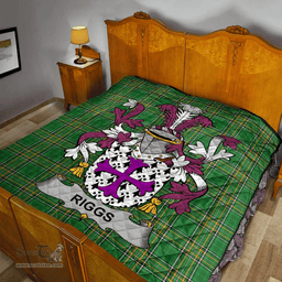 Scottish Riggs Irish Coat of Arms Family Crest Quilt Irish National Tartan Irish County Quilts