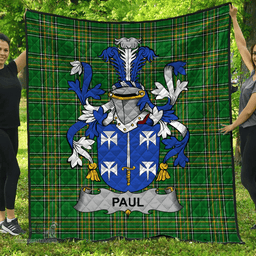 Scottish Paul Irish Coat of Arms Family Crest Quilt Irish National Tartan Irish County Quilts