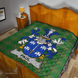 Scottish Paul Irish Coat of Arms Family Crest Quilt Irish National Tartan Irish County Quilts