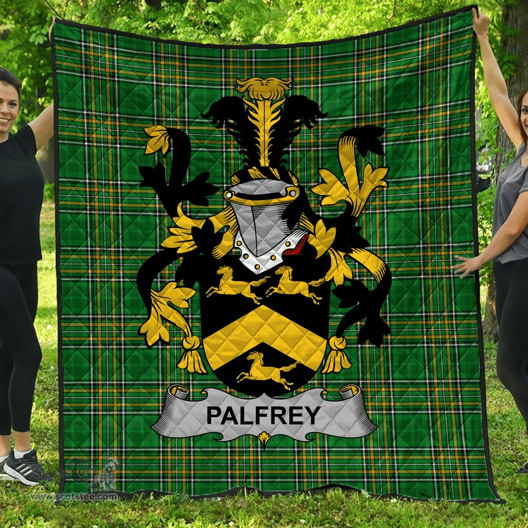 Scottish Palfrey Irish Coat of Arms Family Crest Quilt Irish National Tartan Irish County Quilts