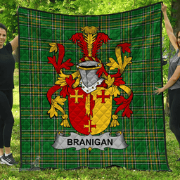 Scottish Branigan Or O'Branagan Irish Coat of Arms Family Crest Quilt Irish National Tartan Irish County Quilts
