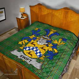 Scottish Swift Irish Coat of Arms Family Crest Quilt Irish National Tartan Irish County Quilts