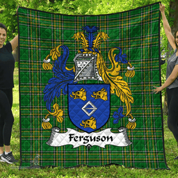 Scottish Ferguson Irish Coat of Arms Family Crest Quilt Irish National Tartan Irish County Quilts