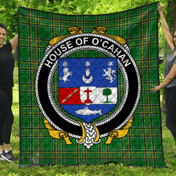 Scottish House Of O'Cahan (Keane) Irish Coat of Arms Family Crest Quilt Irish National Tartan Irish County Quilts