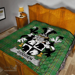 Scottish Codden Or Mccodden Irish Coat of Arms Family Crest Quilt Irish National Tartan Irish County Quilts