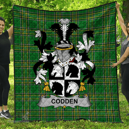 Scottish Codden Or Mccodden Irish Coat of Arms Family Crest Quilt Irish National Tartan Irish County Quilts
