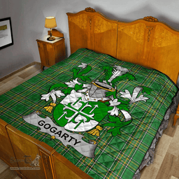 Scottish Gogarty Irish Coat of Arms Family Crest Quilt Irish National Tartan Irish County Quilts