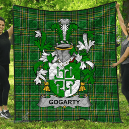 Scottish Gogarty Irish Coat of Arms Family Crest Quilt Irish National Tartan Irish County Quilts