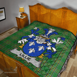 Scottish Lillie Or Maclilly Irish Coat of Arms Family Crest Quilt Irish National Tartan Irish County Quilts