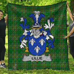 Scottish Lillie Or Maclilly Irish Coat of Arms Family Crest Quilt Irish National Tartan Irish County Quilts