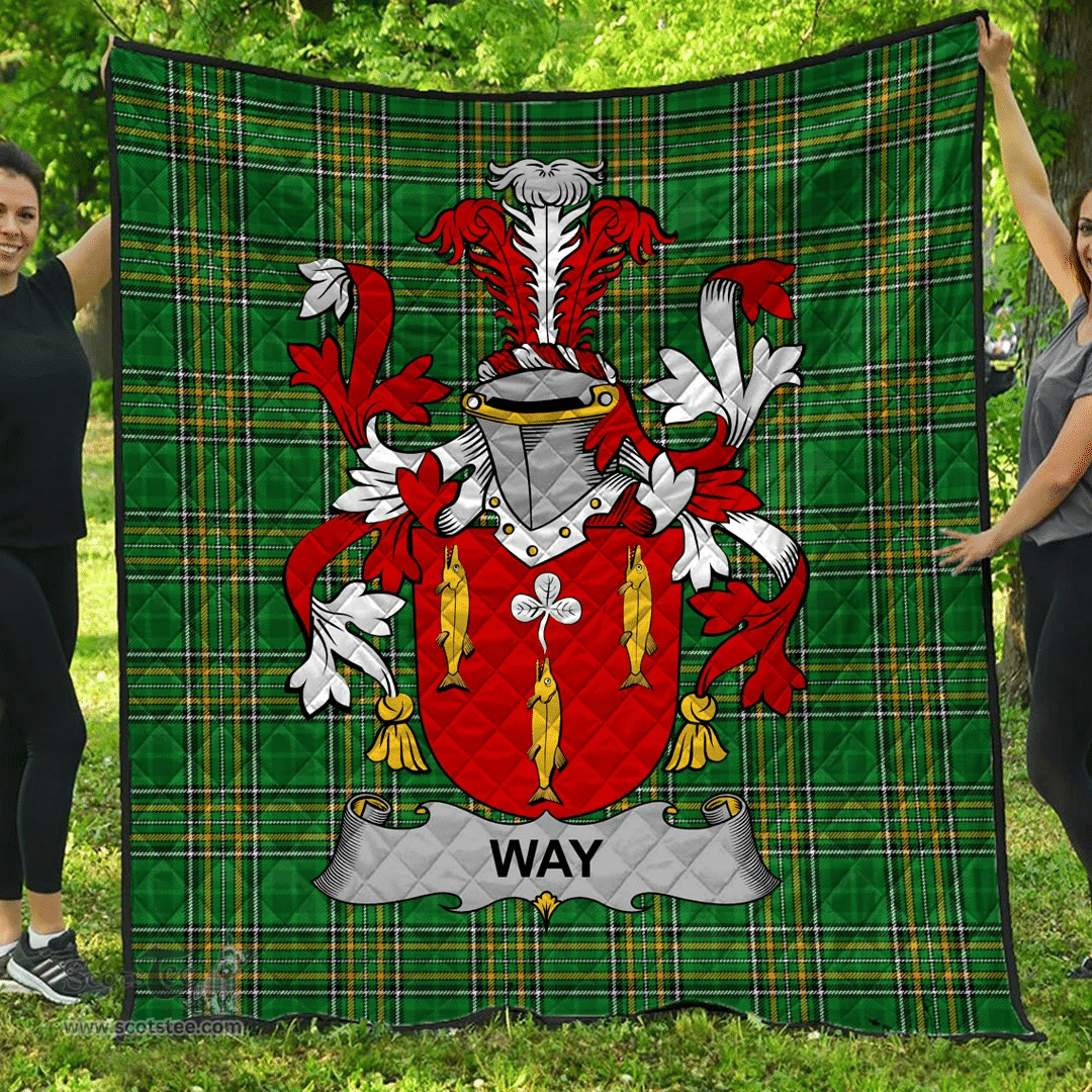 Scottish Way Irish Coat of Arms Family Crest Quilt Irish National Tartan Irish County Quilts