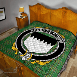 Scottish House Of Power Irish Coat of Arms Family Crest Quilt Irish National Tartan Irish County Quilts